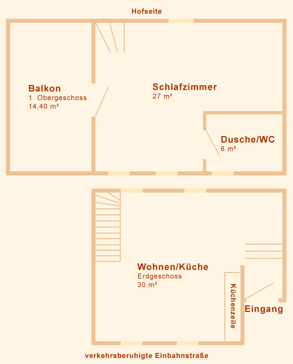 Grundriss der Ferienwohnung 1